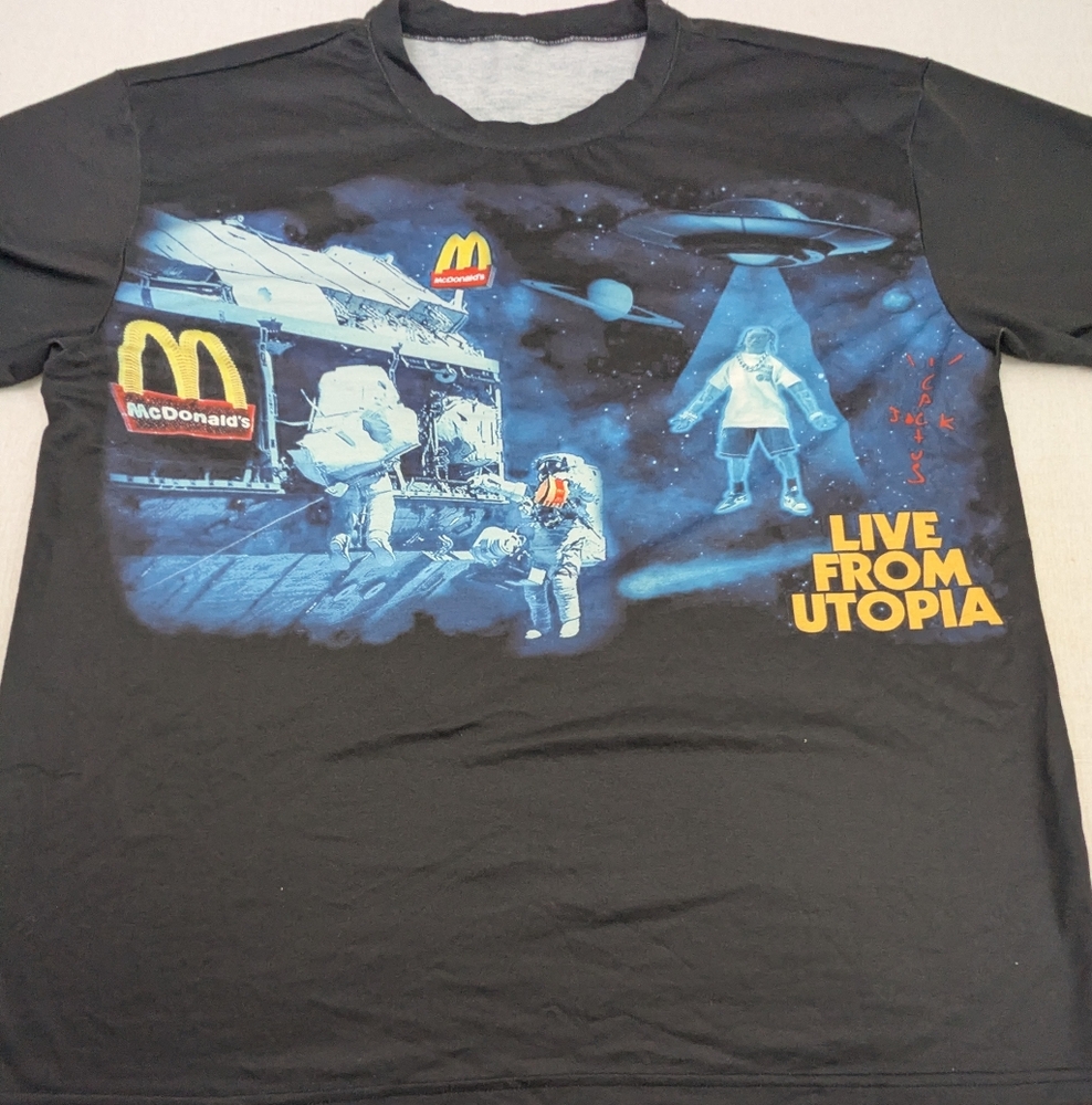 Cactus Jack by Travis Scott x McDonald's Live From Utopia T-Shirt Black XL